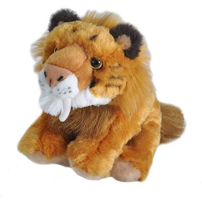 Wild Republic knuffel Cuddlekins smilodon 20 cm pluche bruin