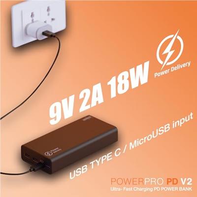 Verico Power Pro PD Powerbank 20000 mAh USB PD LiPo USB-A, USB-C Zwart Verico Power Pro PD Powerbank 20000 mAh USB PD LiPo USB-A, USB-C Zwart