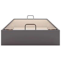 Bedframe zonder matras 90x200 cm kunstleer grijs - thumbnail