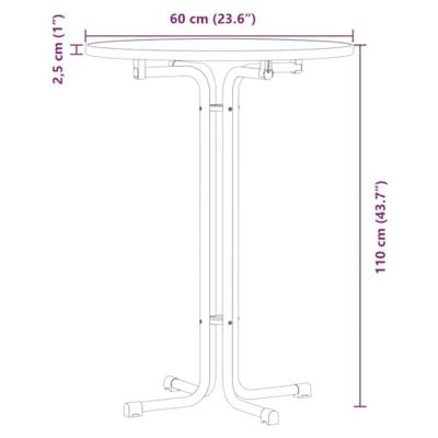 Eettafel Ø 60x110 cm bewerkt hout en staal wit
