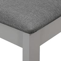 Eetkamerstoelen met kussens 4 st massief hout grijs - thumbnail