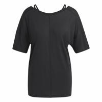 Dames-T-Shirt met Korte Mouwen Adidas Studio Oversized Zwart - Maat: M - thumbnail