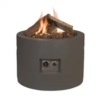 Cocoon vuurtafel rond klein antraciet - thumbnail