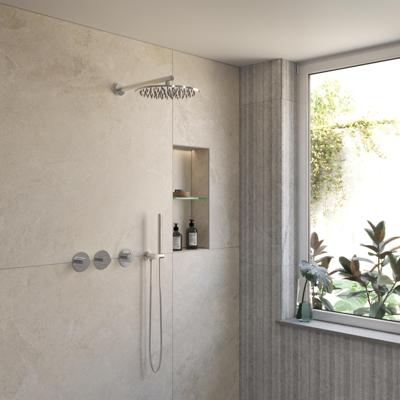 BWS Inbouw Regendouche | Sensa | Chroom | Wanduitloop | 30cm Hoofddouche met Handdouche | Stopkranen