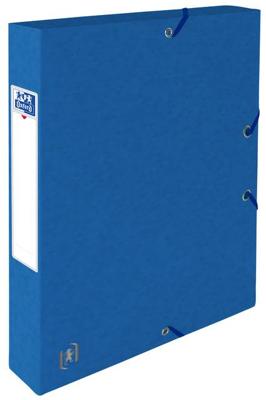 Elastobox oxford top file+ a4 40mm blauw | 9 stuks