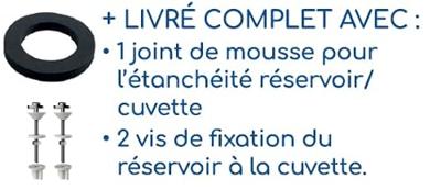 Dubbel spoelmechanisme - ROUSSEAU - Doorstroom 3/6L - Verstelbaar - Chromen afwerking - Eenvoudige installatie