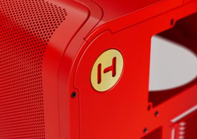 HYTE Wild Cherry Midi-tower Behuizing, PC-behuizing, Gaming-behuizing Rood