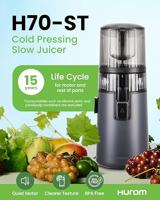 Hurom H70ST Titanium - Slowjuicer | Juicer | Groenten en Fruitpers - thumbnail
