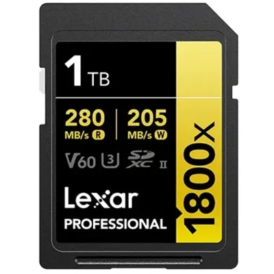 Lexar Pro Gold 1TB SDXC V60 UHS-II - R280/W205 MB/s