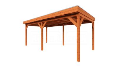 Trendhout Overkapping Casa 595x330 cm- Plat dak- Onbehandeld lariks Douglas hout- Trendhout Trendhout Overkapping Casa 595x330 cm- Plat dak- Onbehandeld lariks Douglas hout- Trendhout