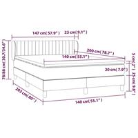 Boxspring met matras stof zwart 140x200 cm - thumbnail