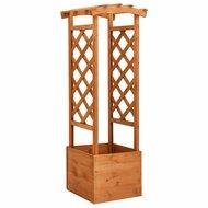 VidaXL Latwerkplantenbak met boog 49x39x130 cm vurenhout