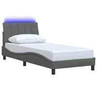Bedframe zonder matras 90x190 cm stof donkergrijs - thumbnail