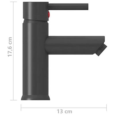 VidaXL Wastafelkraan 130x176 mm grijs - thumbnail