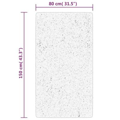 VidaXL Vloerkleed istan hoogpolig glanzend 80x150 cm grijs