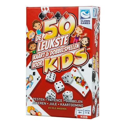 Clown Games kids 50 kaart & dobbel spellen