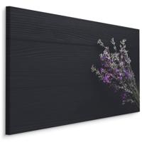 Schilderij - Lavendel op een zwarte Achtergrond, Premium kwaliteit - thumbnail