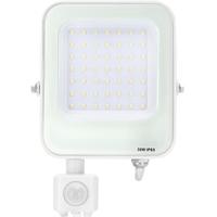 LED Bouwlamp met Bewegingssensor 30W - Helder Wit 6500K - IP65 Waterdicht - thumbnail