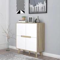 Artistiq Opbergkast 'Gonzalo' 102 x 80cm, kleur Naturel / Wit - thumbnail