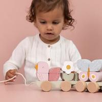 Little Dutch Flowers & Butterflies FSC blokkentrein - thumbnail