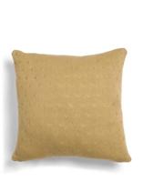Essenza Essenza knitted Ajour cushion Fern yellow 50x50 - thumbnail