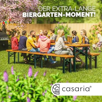 Biertafel set 3-delig 220cm opvouwbaar Biertafel set 3-delig 220cm opvouwbaar