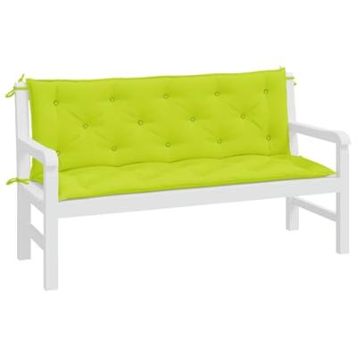 VidaXL Tuinbankkussens 2 st 150x50x7 cm oxford stof heldergroen