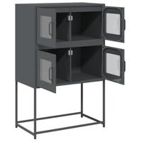 Hoge kast 68x39x107 cm staal antracietkleurig - thumbnail