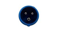 CEE Contactstop 16A 250V 3-polig IP44 vernikkelde contacten Keraf - thumbnail