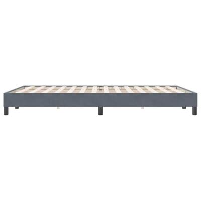 Boxspring zonder matras fluweel donkergrijs 140x220 cm