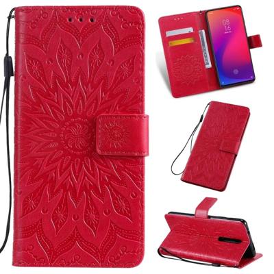Gedrukt afdrukken zonnebloem patroon horizontale Flip PU lederen draagtas voor Xiaomi mi 9T & mi 9T Pro & Redmi K20 & K20 Pro met houder & kaartsleuv