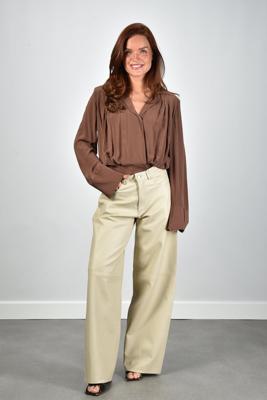 Haikure broek Bethany Leather HEW03296PL002TP ivory Haikure broek Bethany Leather HEW03296PL002TP ivory
