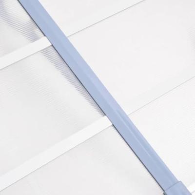 Deurluifel 122x90 cm polycarbonaat grijs en transparant Deurluifel 122x90 cm polycarbonaat grijs en transparant