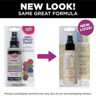 Tulip • fabric glitter spray paint glistening gold