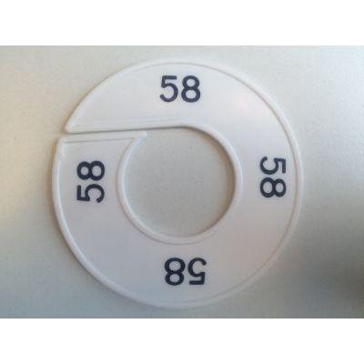 Maatring 9cm wit/zwart 58