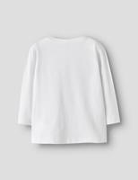 T-shirt met lange mouwen NMMLINCOM NAME IT, boxy pasvorm wit - thumbnail