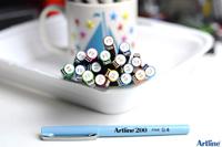 Fineliner artline 200 rond f rood | 12 stuks - thumbnail