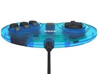 Retro-Bit - SEGA Genesis 6-Button Arcade Pad with USB (Clear Blue) - thumbnail