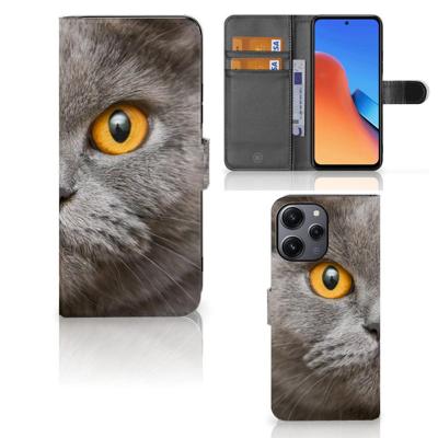 Telefoonhoesje | Met pasjeshouder | Xiaomi Redmi 12 Britse Korthaar Telefoonhoesje | Met pasjeshouder | Xiaomi Redmi 12 Britse Korthaar