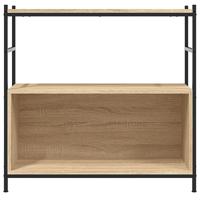 Boekenrek 80x30x78,5 cm bewerkt hout en ijzer sonoma eikenkleur - thumbnail