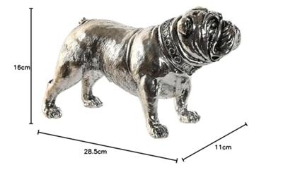 Decoratieve figuren Home ESPRIT Zilverkleurig Hond Loft 28,5 x 11 x 16 cm