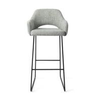 Jesper Home Yanai barkruk H75 Soft Sage slide black - thumbnail