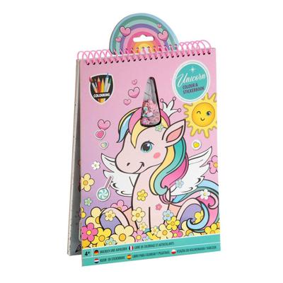 Creative Craft Group Kleur en stickerboek eenhoorn