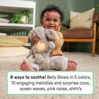 INGENUITY Baby Nachtlampje, Konijn Knuffel, Sylvie Pluche, Reageert op Baby's Huilen, Muzikaal, Lichtgevend, Witte Ruis en Speenclip - thumbnail
