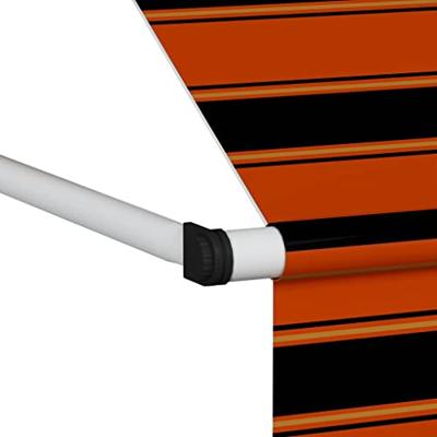 VidaXL Luifel handmatig uittrekbaar 100 cm oranje en bruin VidaXL Luifel handmatig uittrekbaar 100 cm oranje en bruin