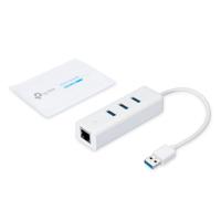 TP-LINK 3-Port USB 3.0 Hub Gigabit Ethernet Adapter - thumbnail