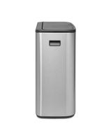 Brabantia bo touch bin 2x30 liter matt steel fingerprint proof - thumbnail