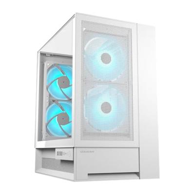 Cougar CGR-2WA3W-RGB Midi-tower PC-behuizing Wit 2 voorgeïnstalleerde ventilators, Zijvenster, Geïntegreerde verlichting