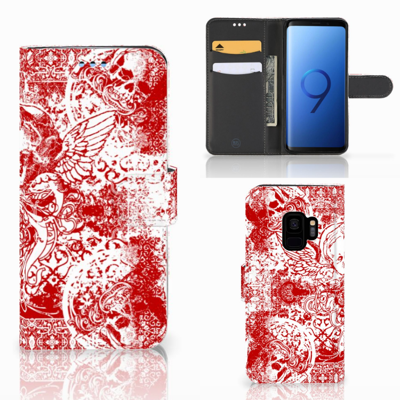 Telefoonhoesje met Naam Samsung Galaxy S9 Angel Skull Rood Telefoonhoesje met Naam Samsung Galaxy S9 Angel Skull Rood