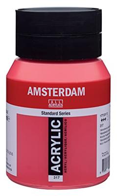 Royal Talens Amsterdam Acrylverf 500 ml - Transparantrood Middel 317